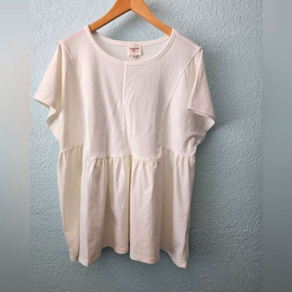 Hayden los Angeles short sleeve babydoll blouse new with tags - Picture 1 of 9